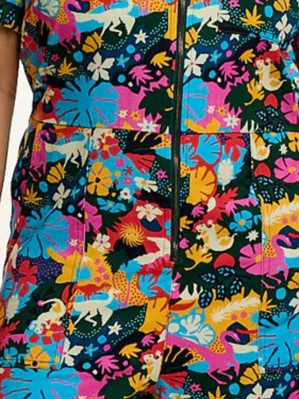 Lucy & Yak L.E. Ragan Jumpsuit Nick Liefhebber Dino Print UK 14 / US 10 NWOT - Picture 3 of 14